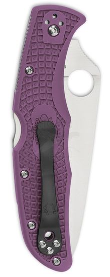 Складной нож Spyderco Endura Flat Ground Purple C10FPPR c клинком из стали VG-10, рукоять FRN