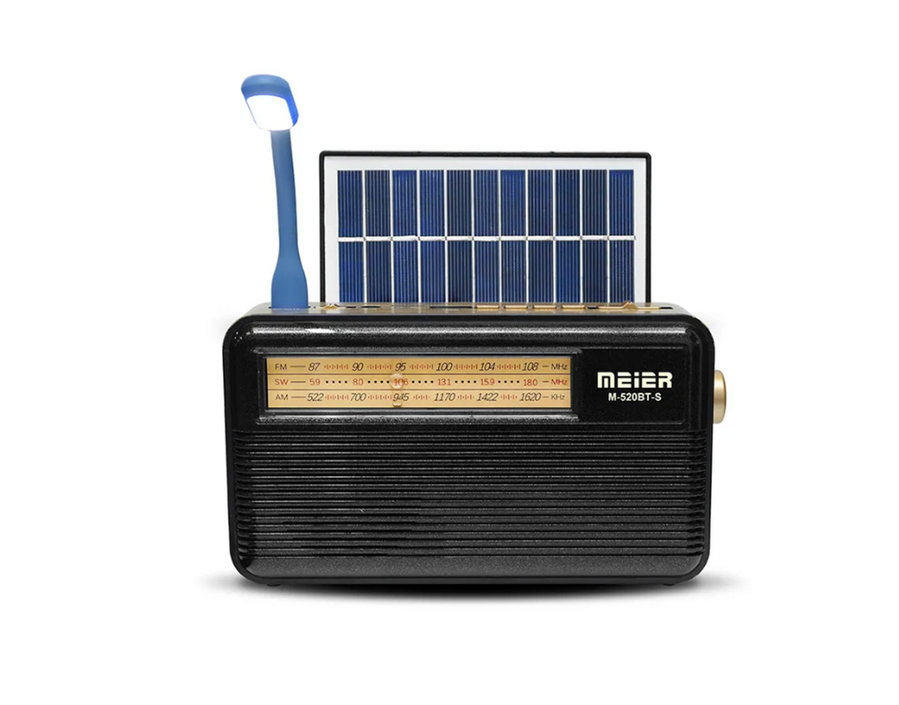 Радиоприемник с MP3 плеером +Solar panel Meier M-520BT-S