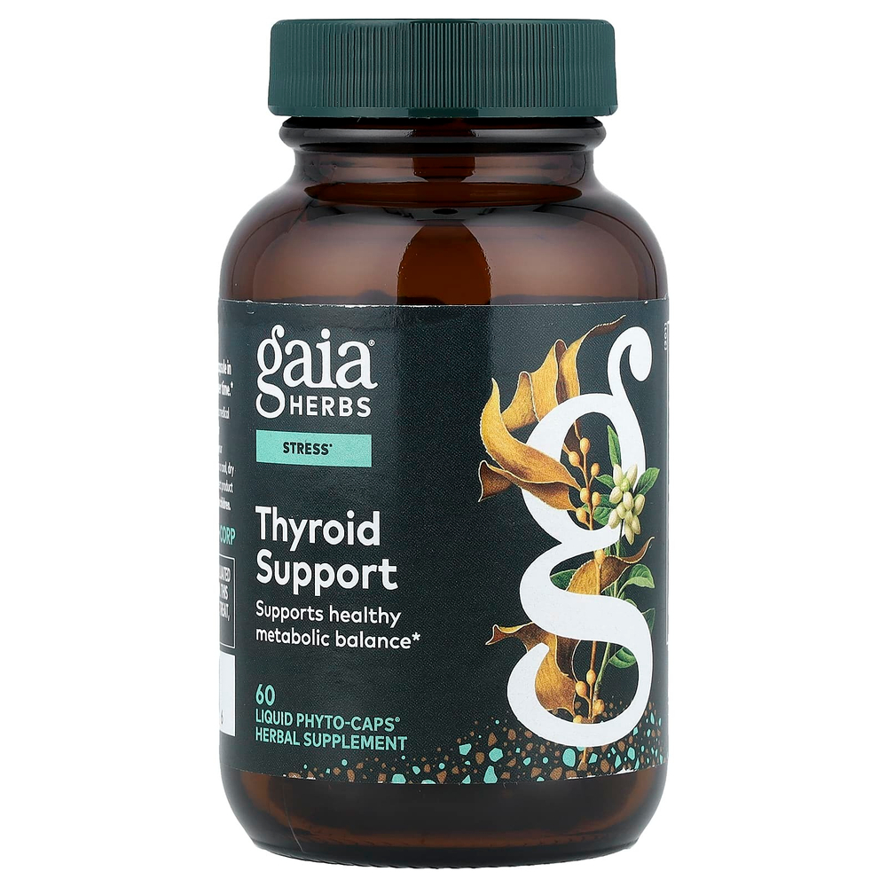 Gaia Herbs, средство для поддержки щитовидной железы, 60 капсул Phyto-Caps®