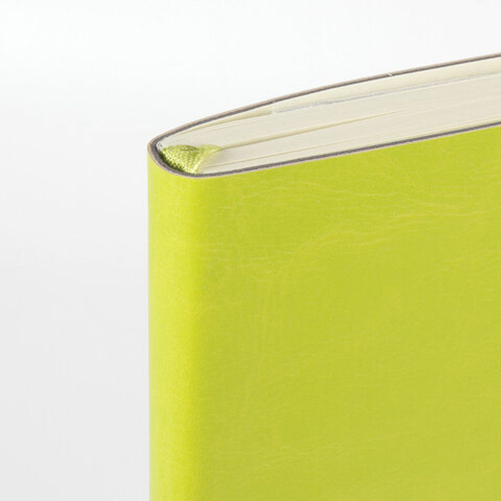 Блокнот в клетку с резинкой А5 (148x218 мм), 80 л., под кожу салатовый BRAUBERG "Metropolis Ultra", 111020