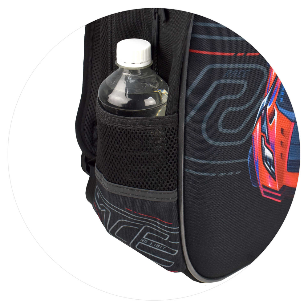 Ранец школьный, Феникс+, 27,5x37,5x14,5 см, полиэстер, ЭВА-панель, сублимационная печать, цветной светоотражающий рант, 1 отделение (-я)