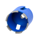 Алмазная коронка бур по бетону и кирпичу 72 мм DIAMOND HIT 525-серия для сверления подрозетников боковое пылеудаление, хвостовик М16, сухой рез+ Шаблон