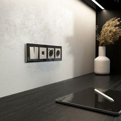 Выключатель двухклавишный с подсветкой без рамки Werkel дымчатый W1220104