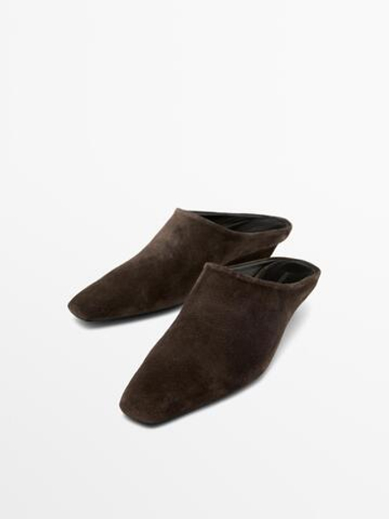 Massimo Dutti Мюли на танкетке, коричневый