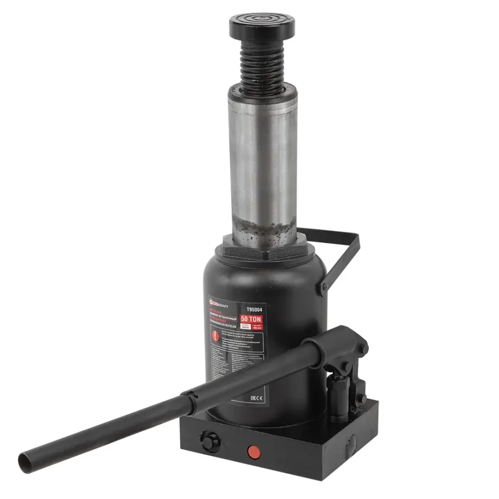 Домкрат бутылочный 50т с клапаном (h min-260мм, h max-480мм) FORCEKRAFT FK-T95004(DS)