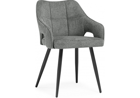 Стул на металлокаркасе Woodville Hera dark gray, black, ножки черные