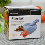 Ступка с пестиком 8*4,5см, мрамор (серая)