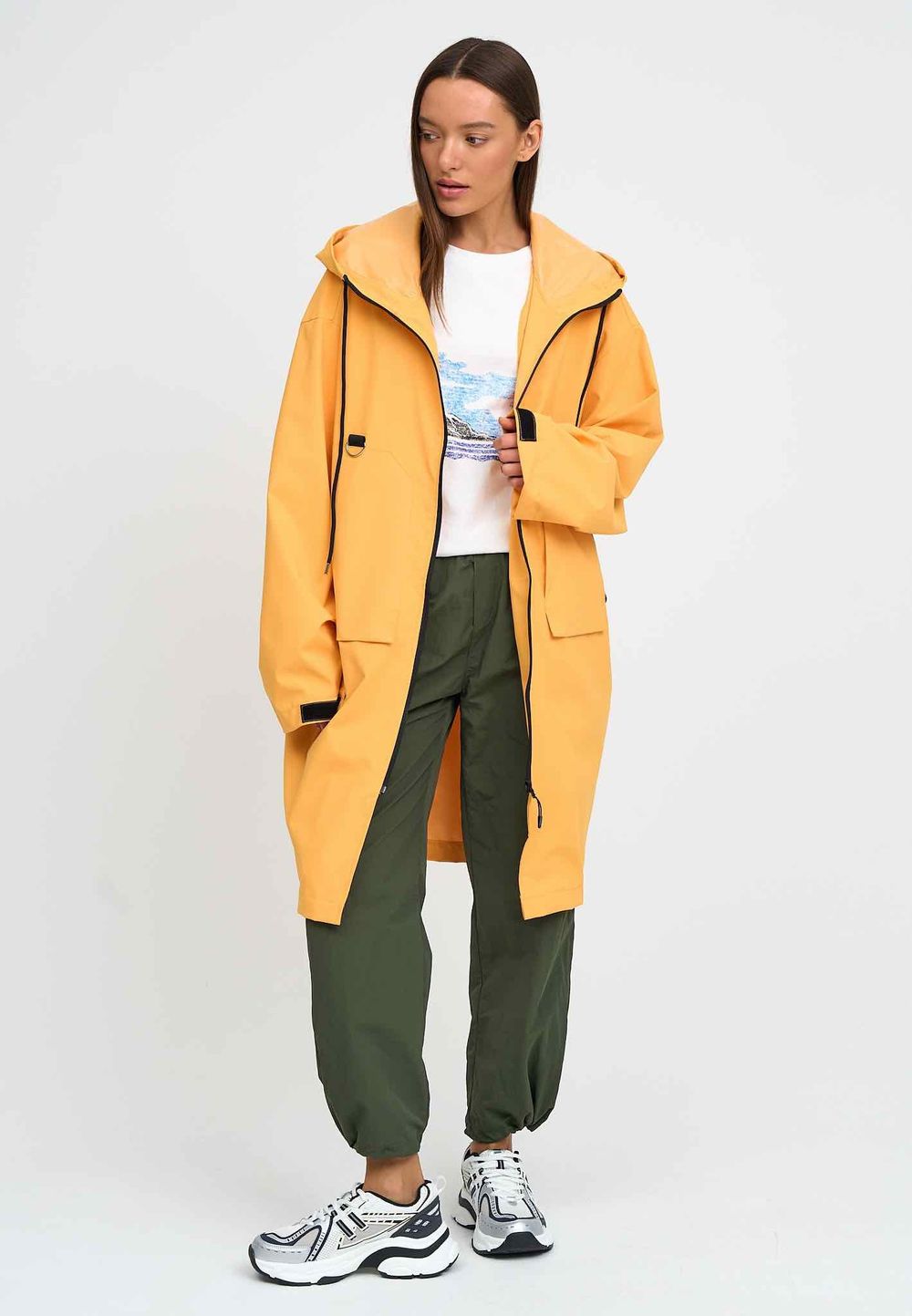 Плащ Kefirmaykifer Оверсайз желтый