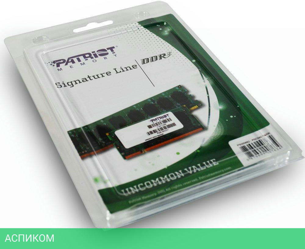Оперативная память Patriot DDR3-1600 4GB PC-12800 (PSD34G16002S)