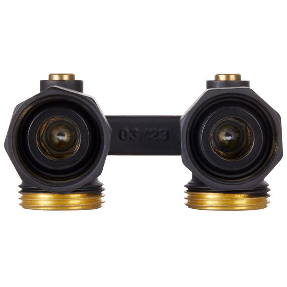 Узел нижнего подключения Royal Thermo угловой 1/2quot;х3/4quot; EK (черный) — (3)