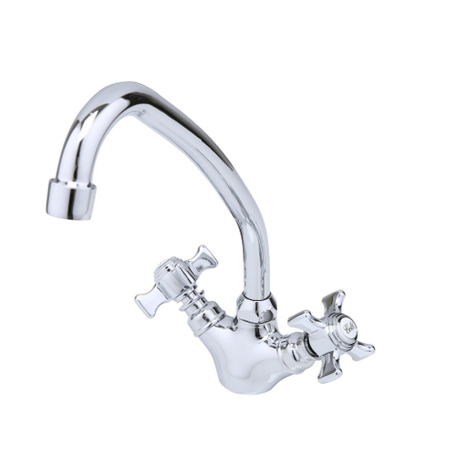 Смеситель для кухни 1/2 кер F4124 FRAP (выс.пов.излив, п/гайку, хром, силумин)