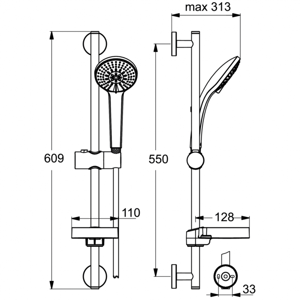 Душевой гарнитур Ideal Standard  IDEALRAIN SOFT B9415AA