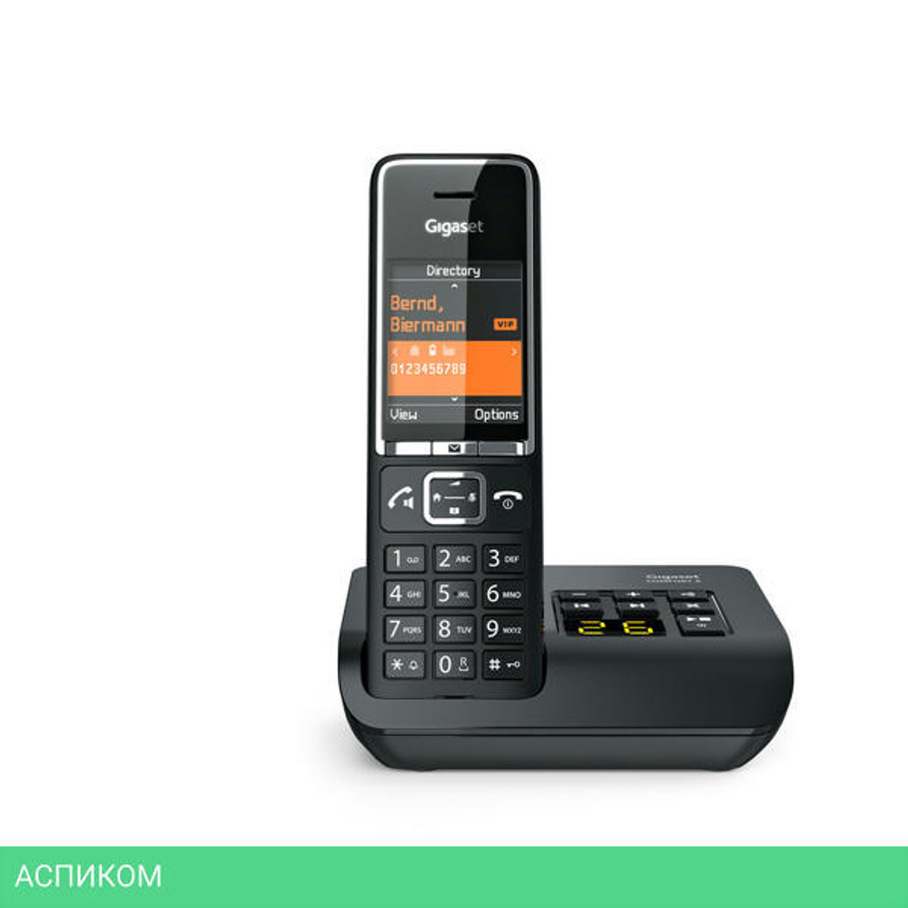 Радиотелефон DECT Gigaset Comfort 550A RUS черный (S30852-H3021-S204)
