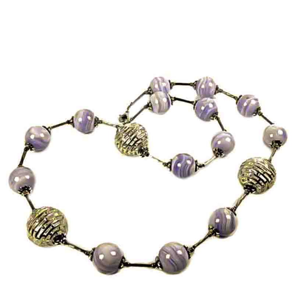 Бусы "Бурлеск" агат апфирин