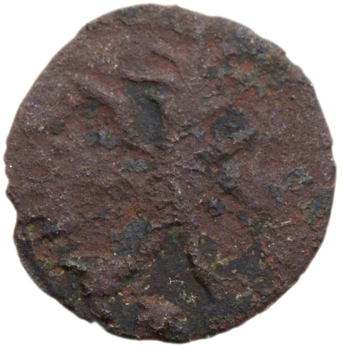 Полушка 1719 Петр I без обозначения монетного двора, год цифрами