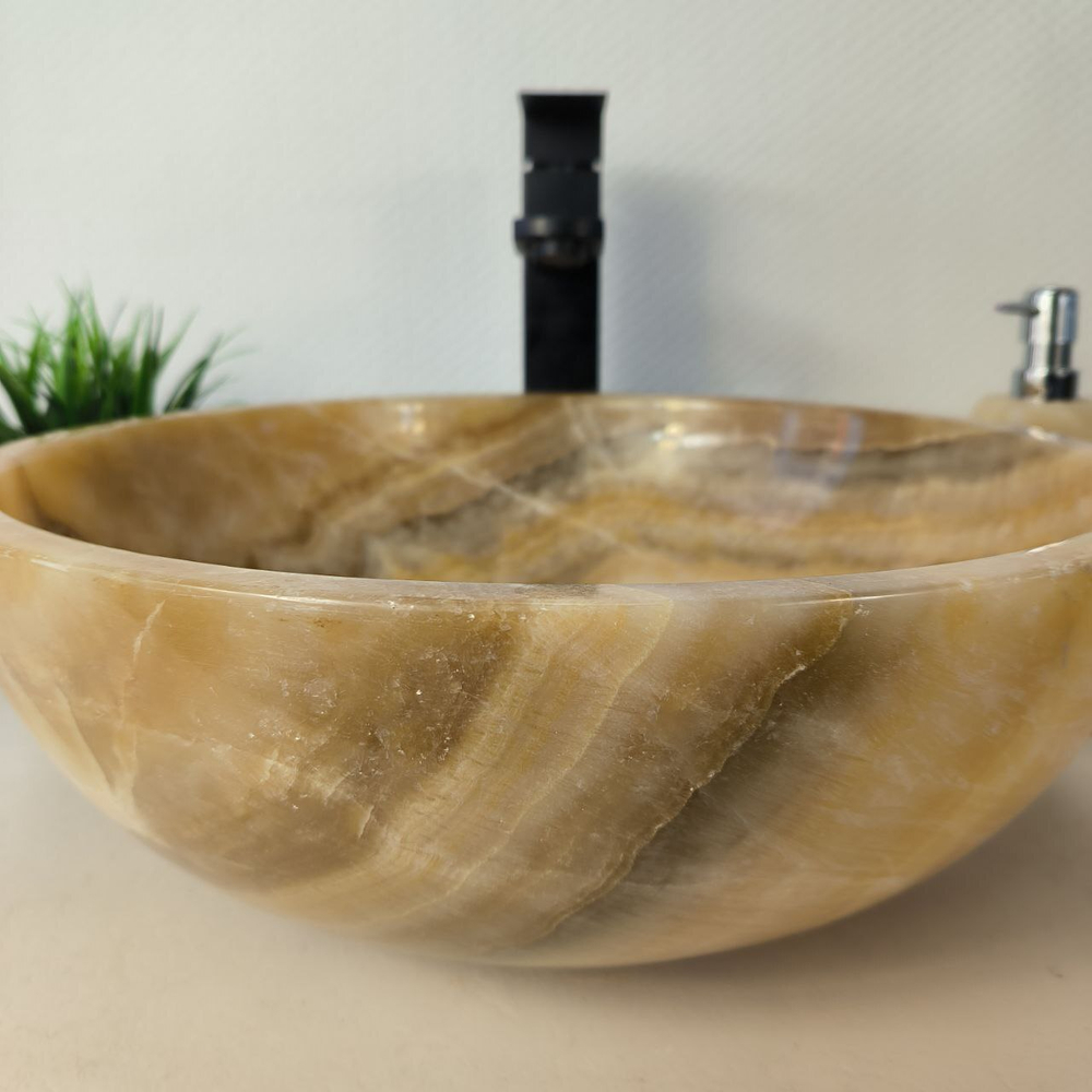 Раковина из оникса Bowl Sunset BO-66083 40*40*15 из натурального камня