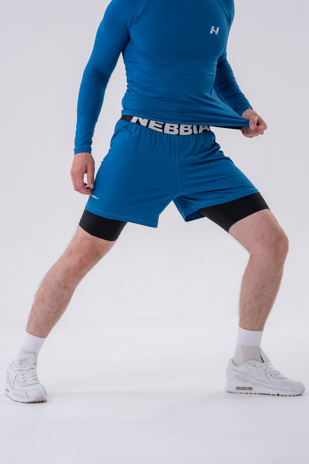 Шорты мужские Nebbia Double-Layer Shorts with Smart Pockets 318 Blue