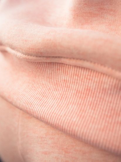 Костюм с капюшоном из футера с начесом   - розовый меланж