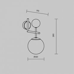 Бра Maytoni Museo MOD436WL-01BS