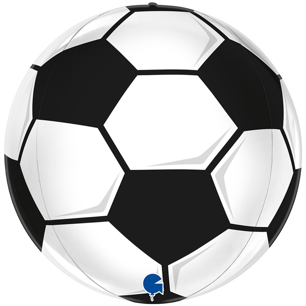 Шар Фольгированный Футбольный мяч 3D (Белый)