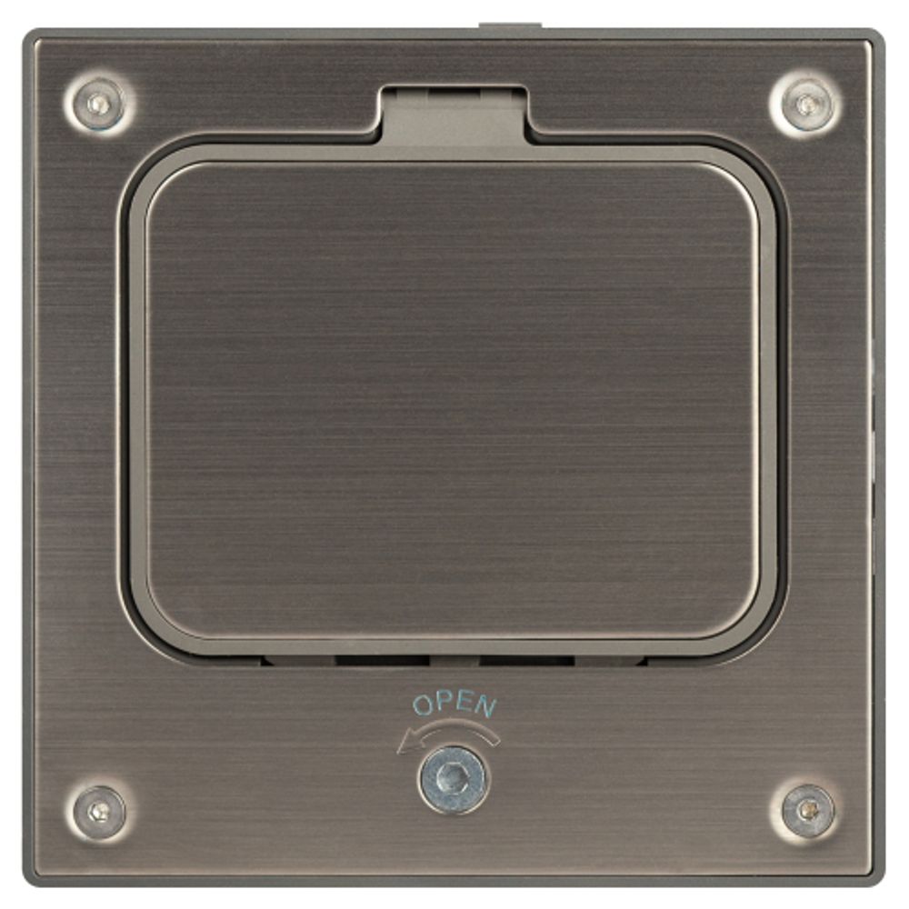 Люк ЭРА ОФИС 18-6002-03 IP66 в бетон с розеткой под шестигранник серый