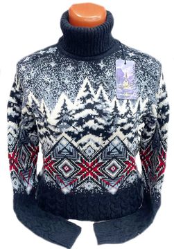 Pulltonic женский из шерсти и кашемира "Елочный орнамент" Размер (42-50). LADY