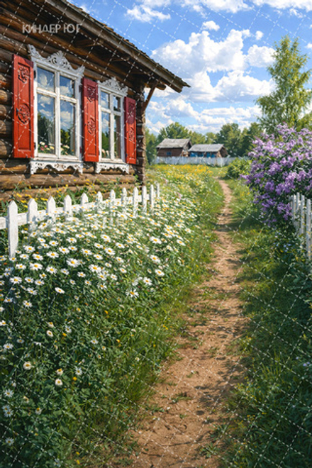 Фотофон "Красные ставни" арт. ФФ911-35