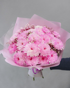 Букет розовых хризантем