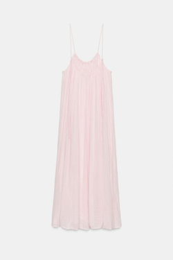 ZARA ПЛАТЬЕ МИДИ, ЯРКО-РОЗОВЫЙ
