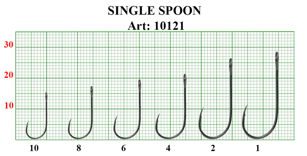 Крючок Fish Season 10121 Single Spoon Baitholder с большим ухом, BN