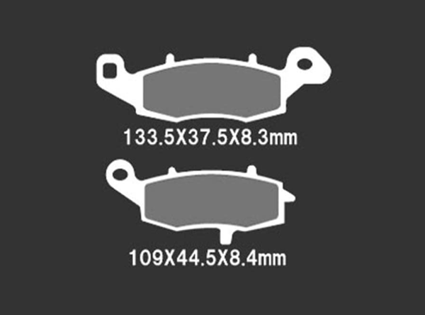 NISSIN колодки тормозные передние 2P-260NS Kawasaki VN800 VN900 VN1500 VULCAN KL650 VN400 ER-6 n/f KLE650 ZR7 ZR7S