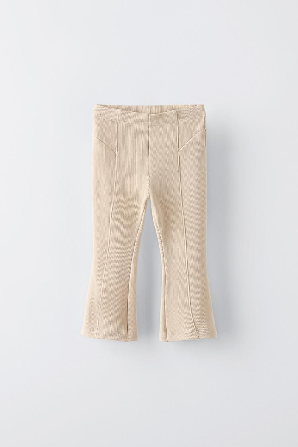 ZARA ЛЕГИНСЫ FLARE ИЗ ТКАНИ ОТТОМАН, ЭКРЮ