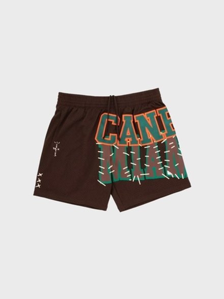 Шорты Cactus Jack Travis Scott x Mitchell & Ness Miami Hurricanes Basketball Brown