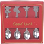 Набор чайных ложек 4шт «Новогодние символы» в подарочной коробке, серебро