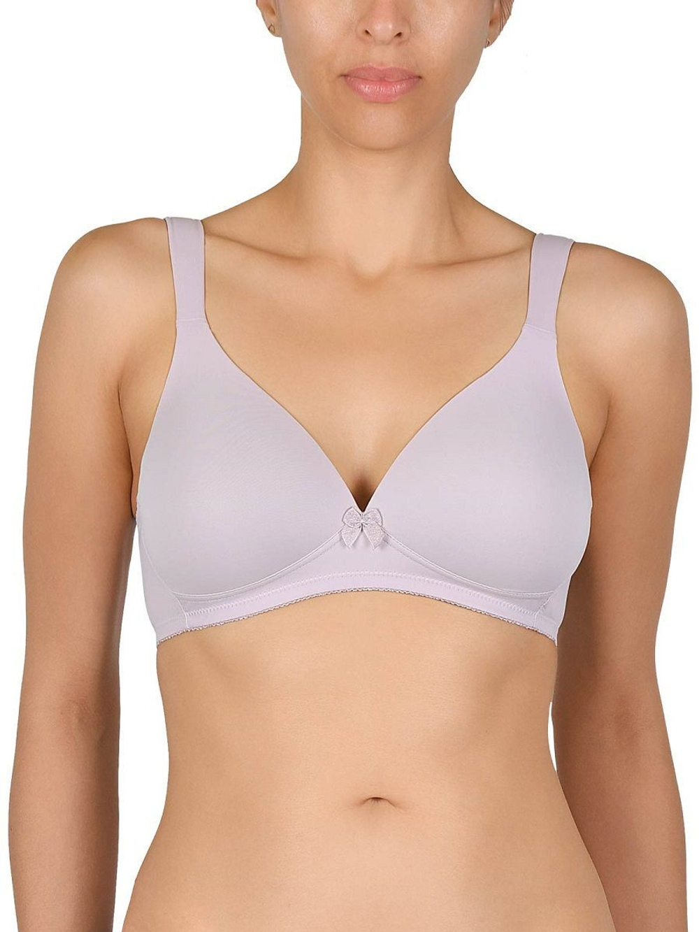 Бескаркасный бюстгальтер с бесшовными формованными чашками на поролоне (Размер: 90A) (Цвет: кремовый)