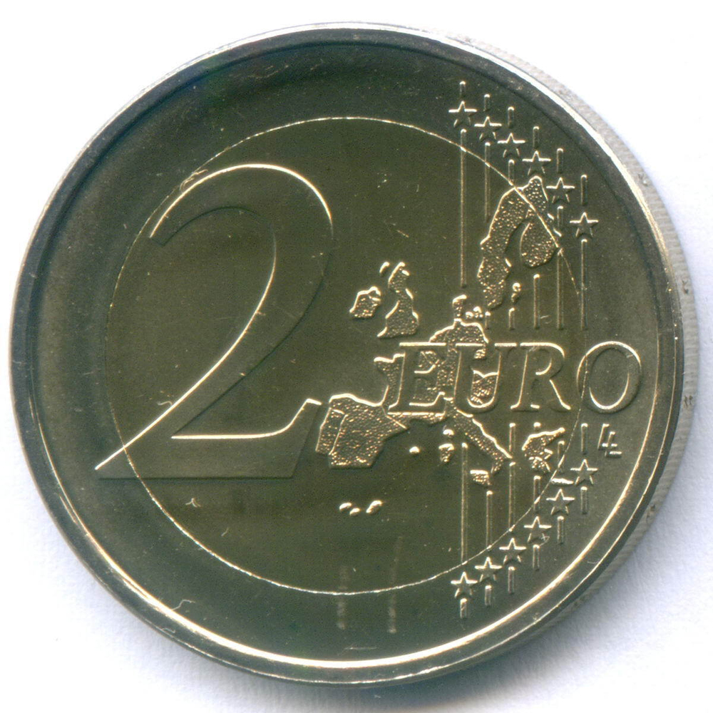 2 евро 2004 год. Люксембург. Герцог Анри Нассау. Биметалл UNC