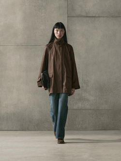 Massimo Dutti Длинная парка с карманами, кротово-коричневый