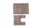 Набор ковриков для ванной и туалета Chenille Home One 50х80, 50х60 U-shape, бежевый