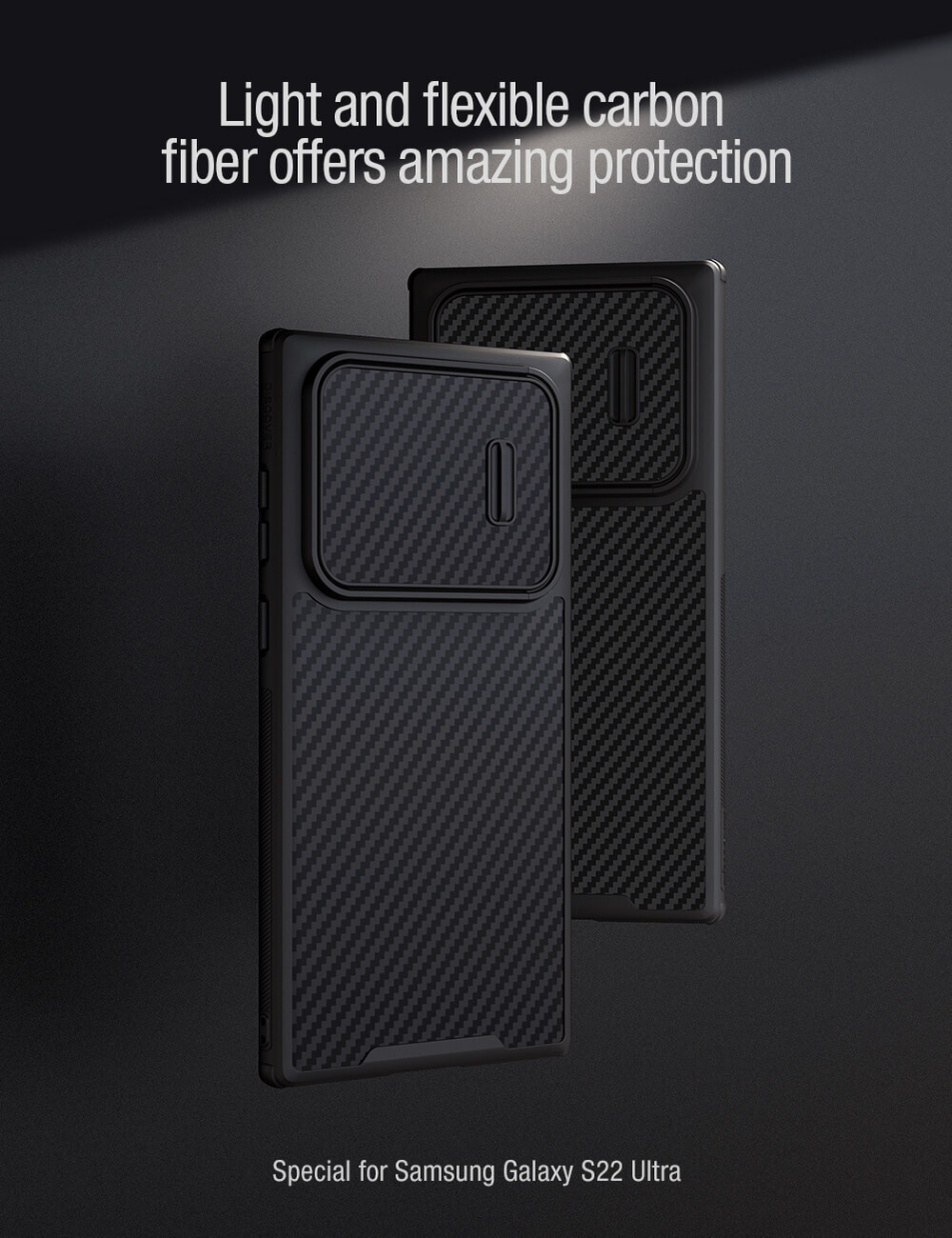 Чехол Nillkin Synthetic fiber S Case с защитой камеры для Samsung Galaxy S22 Ultra