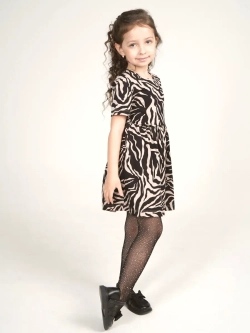 Платье в садик с коротким рукавом