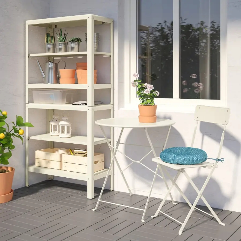Стеллаж - IKEA KOLBJÖRN/KOLBJORN, 80х35х162 см, оцинкованная сталь, КОЛБЬЕРН ИКЕА