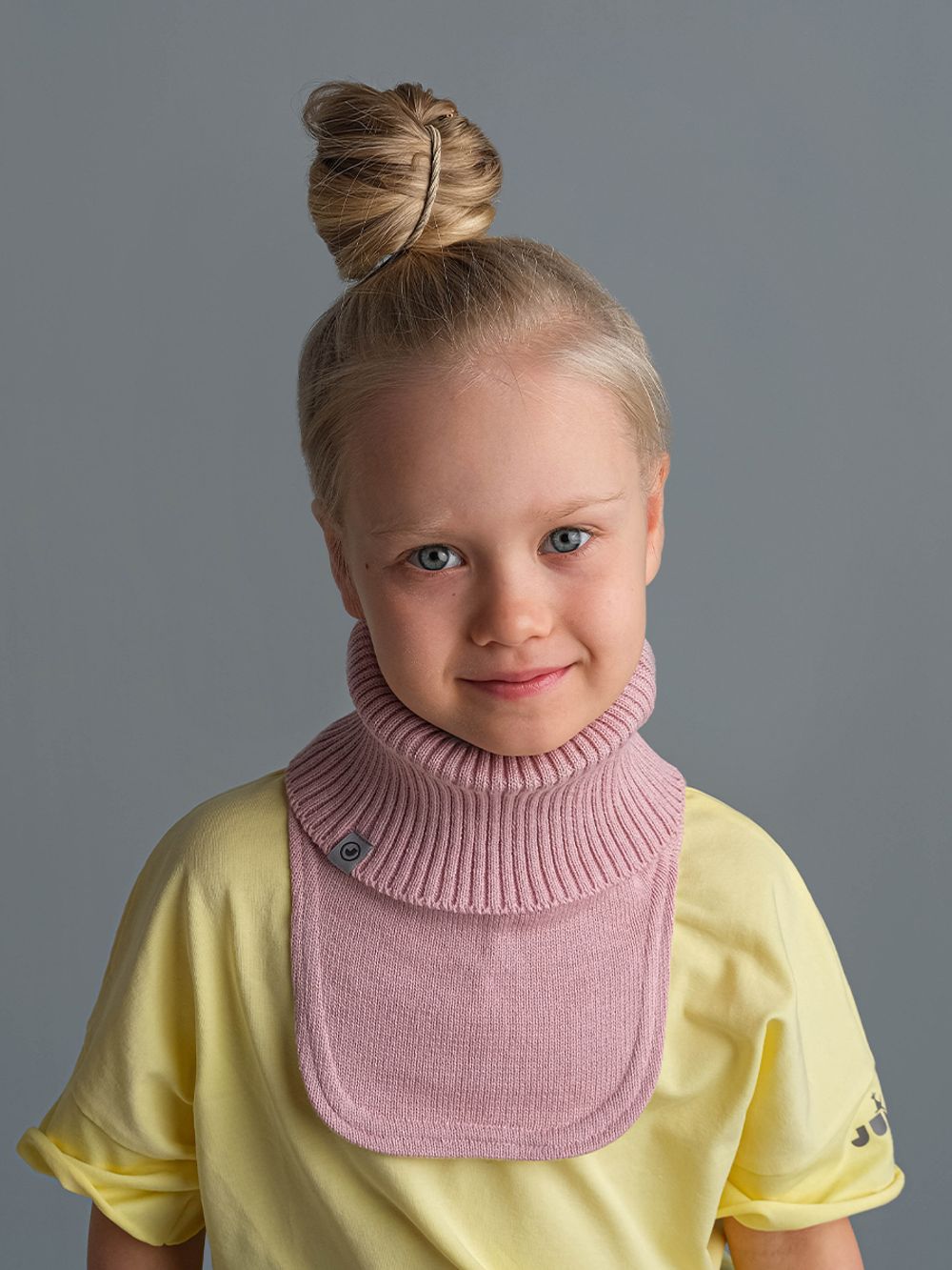 Манишка вязаная хлопковая (Пудра)