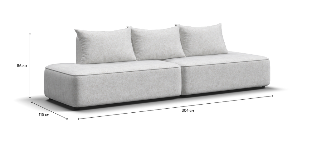 Диван Кинг Твин Шенилл Клауд крем