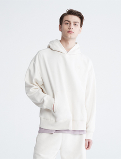 Худи Calvin Klein Relaxed Fit Archive Logo Fleece Bone White