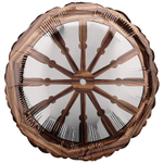 Шар Фольгированный Штурвал морской (Коричневый)