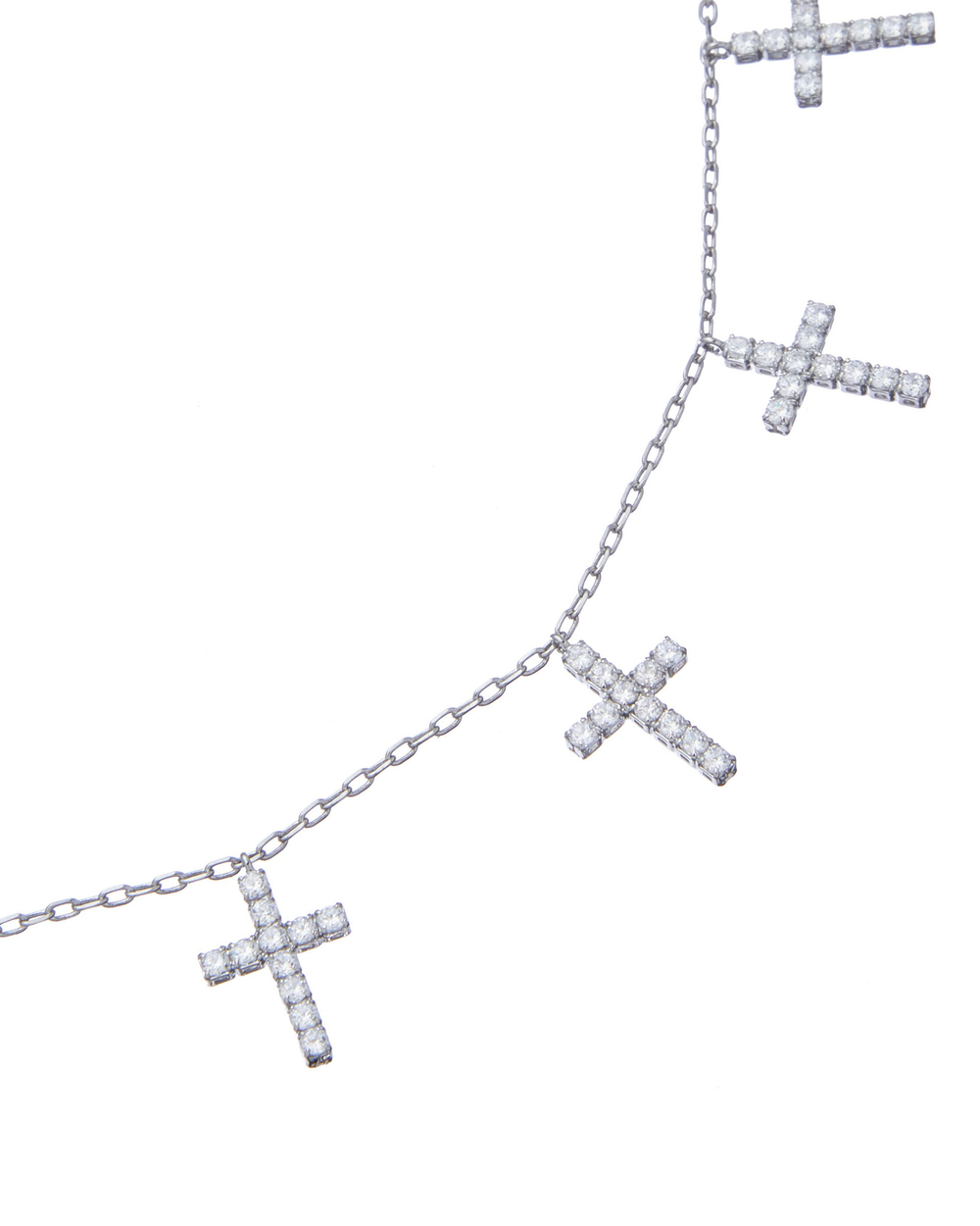 Подвеска 5 маленьких крестов, серебро