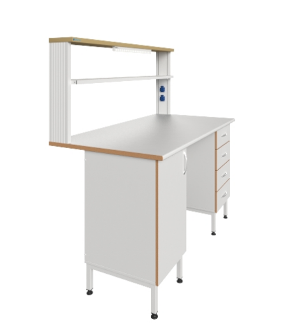 Стол пристенный физический ПФЛ с рабочей поверхностью из ламината