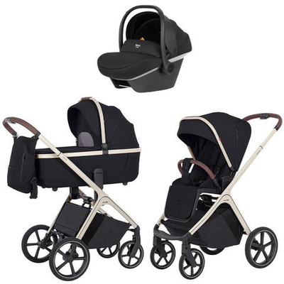 Коляска Carrello Vector CRL-6550 Nova DK791 Grey Line с базой Isofix 3 в 1 Pearl Black
