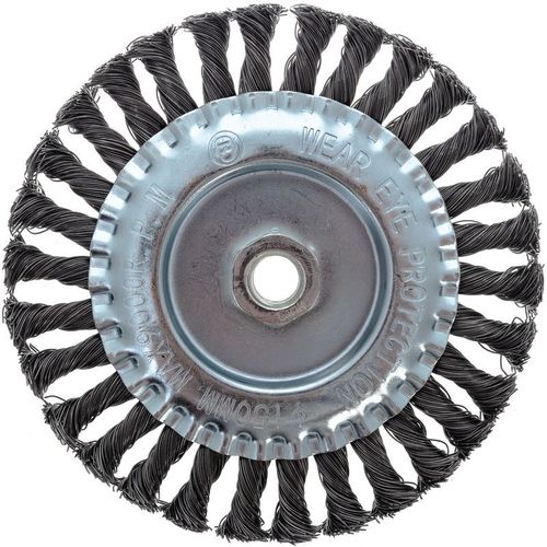 Щетка дисковая 150 мм/М14 для УШМ, проволока сталь крученая Yoko