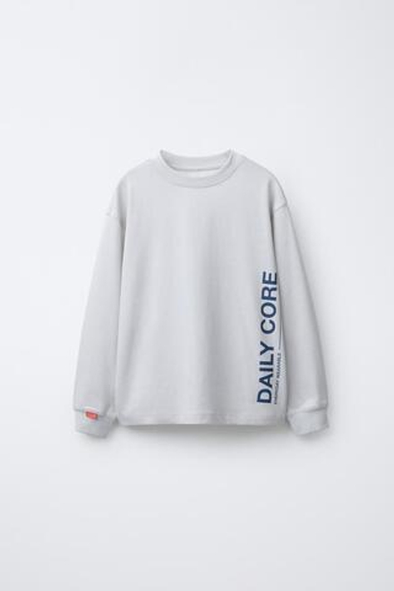 ZARA ФУТБОЛКА С НАДПИСЬЮ, ГОЛУБОЙ